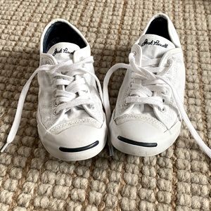 Jack Purcell converse white canvas tennis shoes